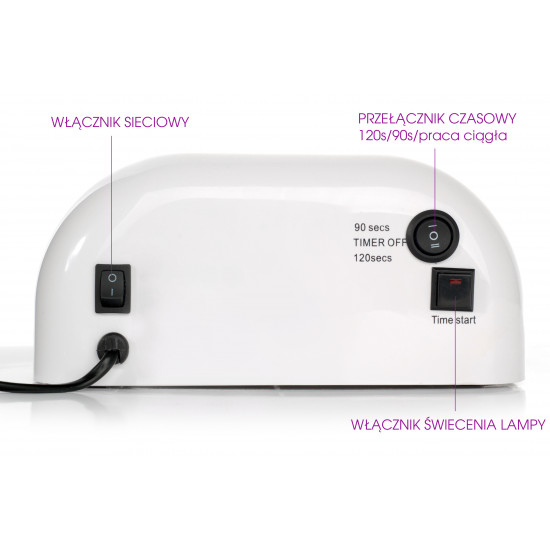 UV lampa na nechty Pro 36W s časovačom, biela UV lampa na nechty Pro 36W s časovačom, biela