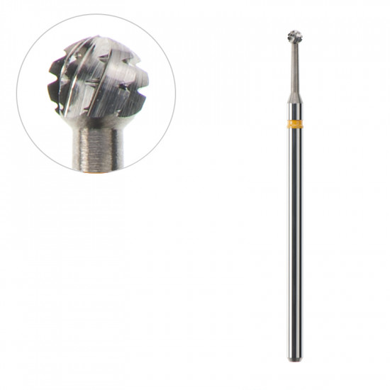 Frézka na pedikúru oceľová guľka 2,1/2,1mm ACURATA Frézka na pedikúru oceľová guľka 2,1/2,1mm ACURATA