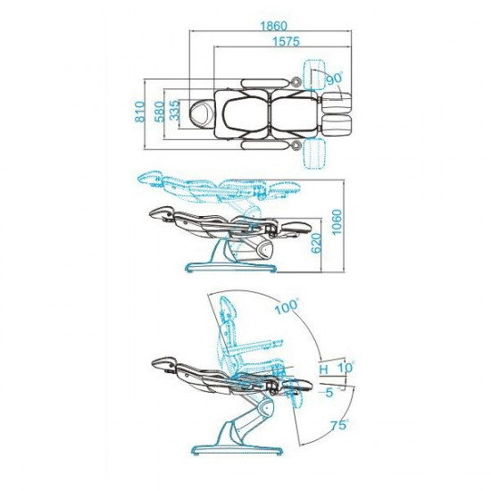 Elektrické pedikérske kreslo Azzurro 870S Pedi biele Elektrické pedikérske kreslo Azzurro 870S Pedi biele
