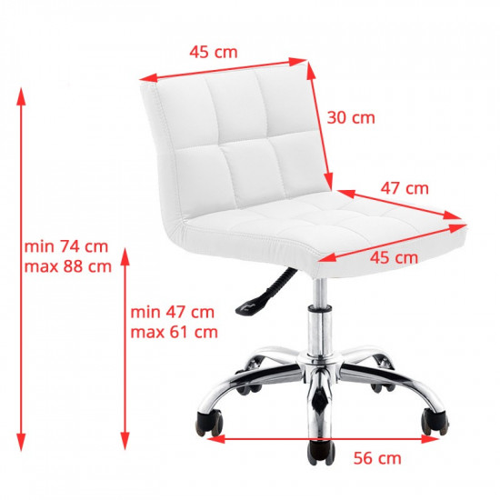 Kozmetické kreslo Active A-5299, biele Kozmetické kreslo Active A-5299, biele