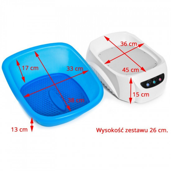 Vanička na pedikúru s masážou AZZURRO na vozíku Vanička na pedikúru s masážou AZZURRO na vozíku