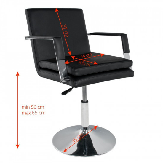 Kadernícke kreslo Hair System 049, čierne Kadernícke kreslo Hair System 049, čierne