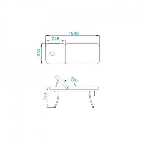 SPA kozmetické lehátko Azzurro 3328 biele SPA kozmetické lehátko Azzurro 3328 biele