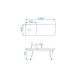 SPA kozmetické lehátko Azzurro 3328 biele SPA kozmetické lehátko Azzurro 3328 biele