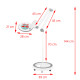 Kozmetická lupa lampa Elegante 6014 60 LED SMD 5D + statív, biela Kozmetická lupa lampa Elegante 6014 60 LED SMD 5D + statív, biela