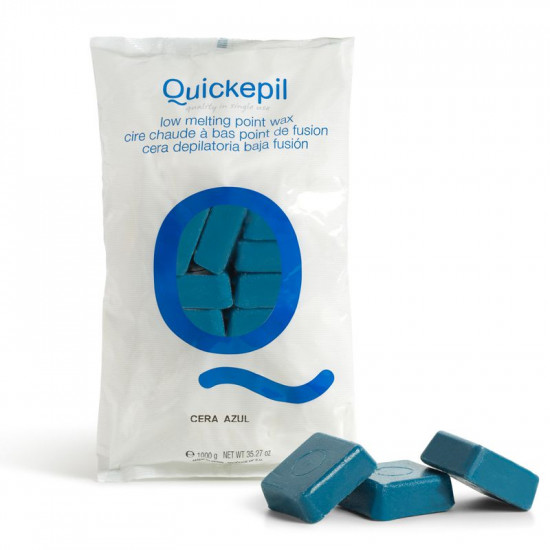 Vosk na depiláciu Quickepil 1kg, modrý Vosk na depiláciu Quickepil 1kg, modrý
