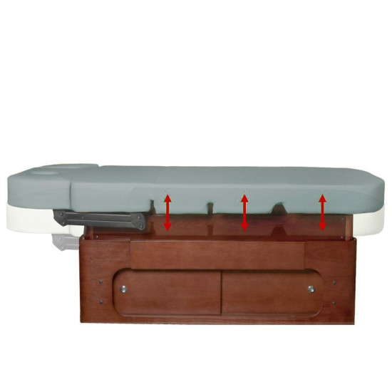 SPA elektrické kozmetické lehátko Azzurro Wood 361A 4x motor, šedé SPA elektrické kozmetické lehátko Azzurro Wood 361A 4x motor, šedé