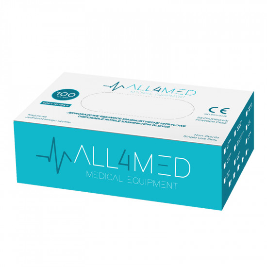 All4Med jednorázové nitrilové rukavice ružové L 100 ks All4Med jednorázové nitrilové rukavice ružové L 100 ks