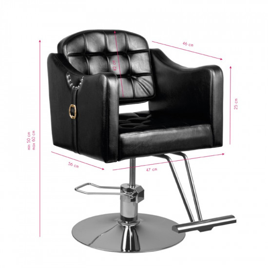 Kadernícke kreslo Hair System 0-90 čierne