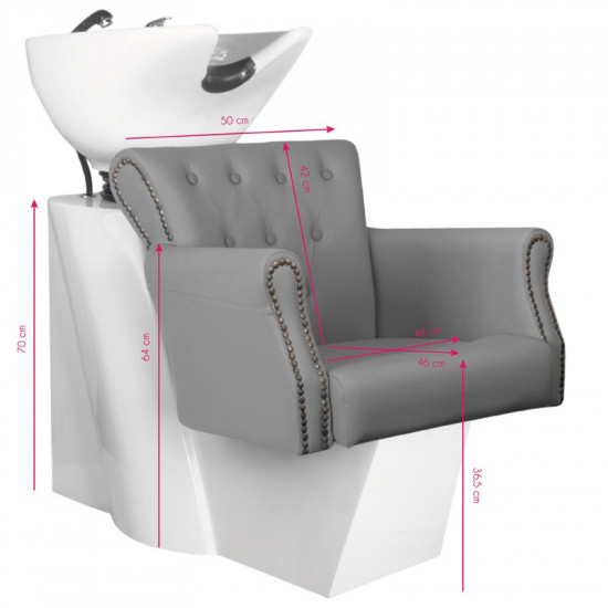 Kadernícky umývací box Hair System BER-8183 šedý Kadernícky umývací box Hair System BER-8183 šedý