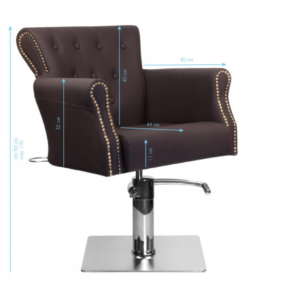 Kadernícke kreslo Hair System BER-8541 hnedé Kadernícke kreslo Hair System BER-8541 hnedé
