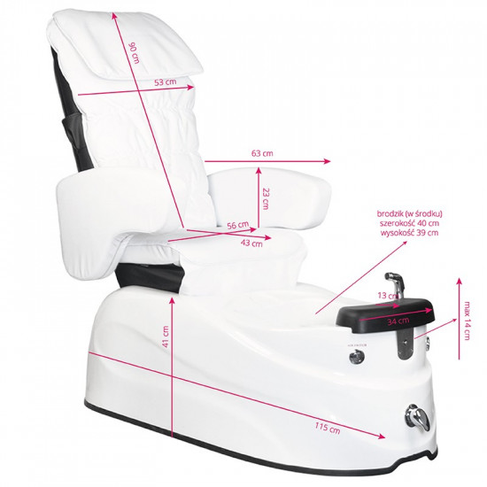 SPA kreslo na pedikúru s masážou TS-1122 biele SPA kreslo na pedikúru s masážou TS-1122 biele