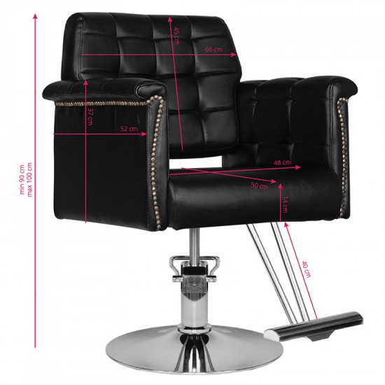 Kadernícke kreslo Hair System HS48 čierne Kadernícke kreslo Hair System HS48 čierne