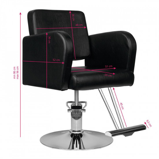 Kadernícke kreslo Hair System HS92 čierne Kadernícke kreslo Hair System HS92 čierne