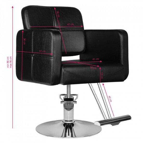 Kadernícke kreslo Hair System HS10 čierne Kadernícke kreslo Hair System HS10 čierne