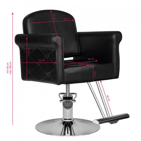 Kadernícke kreslo Hair System HS69 čierne Kadernícke kreslo Hair System HS69 čierne
