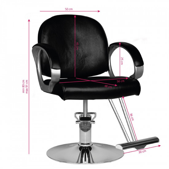Kadernícke kreslo Hair System HS00 čierne Kadernícke kreslo Hair System HS00 čierne