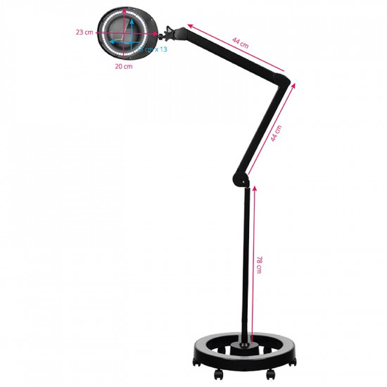Kozmetická lupa lampa Elegante 6025 60 LED SMD 5D na statíve čierna Kozmetická lupa lampa Elegante 6025 60 LED SMD 5D na statíve čierna