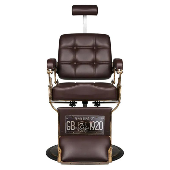 Barberské kreslo Gabbiano Boss hnedé Barberské kreslo Gabbiano Boss hnedé