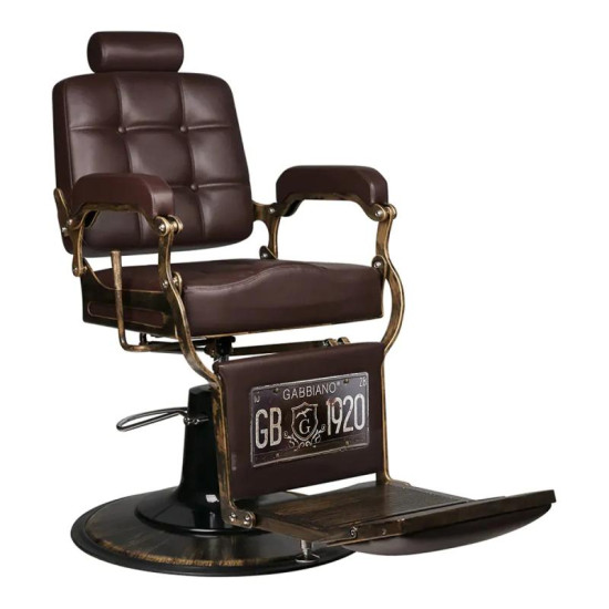 Barberské kreslo Gabbiano Boss hnedé Barberské kreslo Gabbiano Boss hnedé
