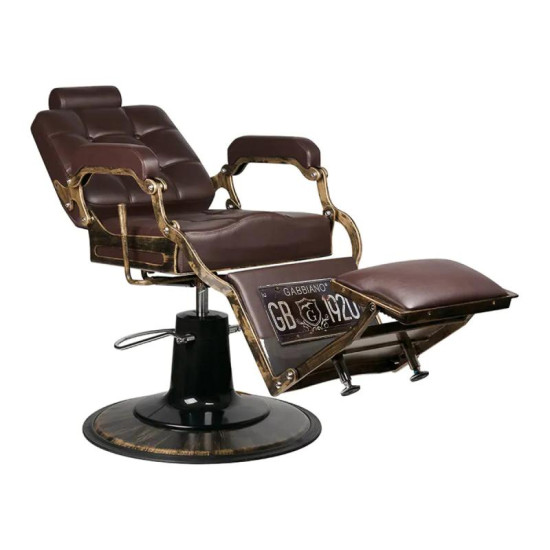 Barberské kreslo Gabbiano Boss hnedé Barberské kreslo Gabbiano Boss hnedé