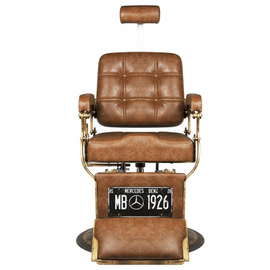 Barberské kreslo Gabbiano Boss Old Lether svetlo-hnedé Barberské kreslo Gabbiano Boss Old Lether svetlo-hnedé
