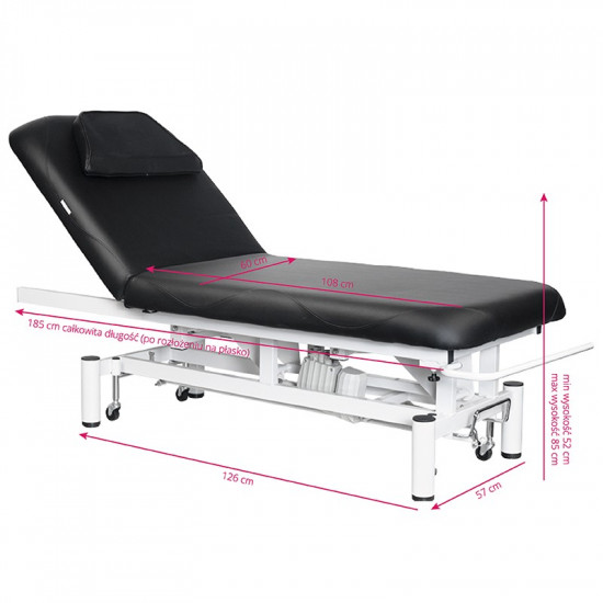SPA Kozmetické elektrické lehátko Azzurro 684 čierne SPA Kozmetické elektrické lehátko Azzurro 684 čierne
