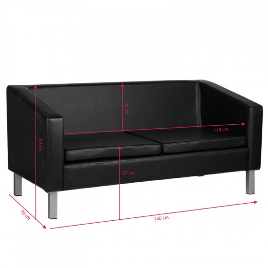 Sofa do čakárne Gabbiano BM18003 čierna Sofa do čakárne Gabbiano BM18003 čierna