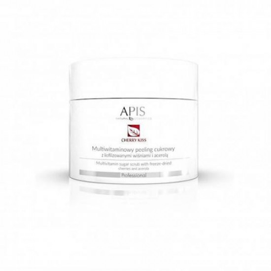 Apis Multivitamínový cukrový peeling s liofilizovanými višňami a acerolou 220g Apis Multivitamínový cukrový peeling s liofilizovanými višňami a acerolou 220g