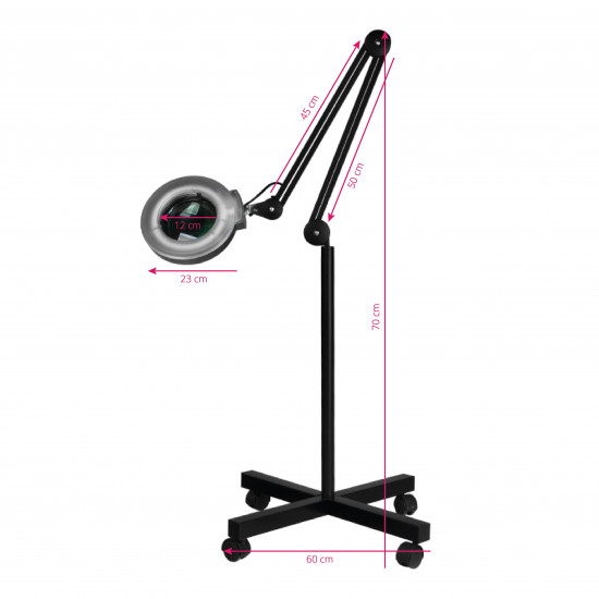 Kozmetická lupa lampa S4 + statív, čierna Kozmetická lupa lampa S4 + statív, čierna
