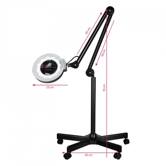 Kozmetická lupa lampa LED S5 + statív čierna Kozmetická lupa lampa LED S5 + statív čierna