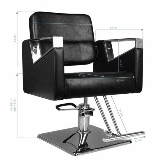 Kadernícke kreslo Hair System SM 343 Čierne Kadernícke kreslo Hair System SM 343 Čierne