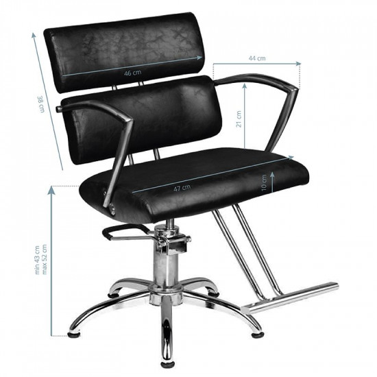 Kadernícke kreslo Hair System SM-362 čierne Kadernícke kreslo Hair System SM-362 čierne