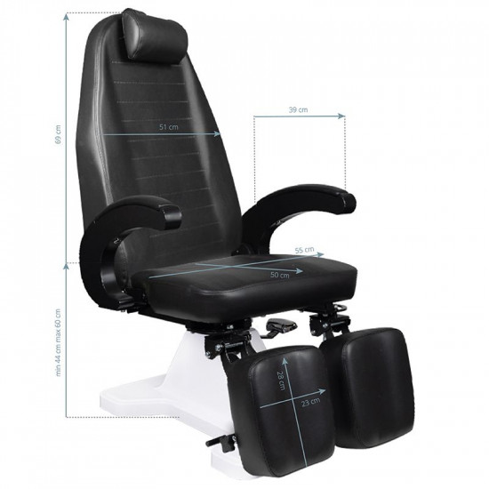 Hydraulické pedikérske kreslo 112 čierne Hydraulické pedikérske kreslo 112 čierne