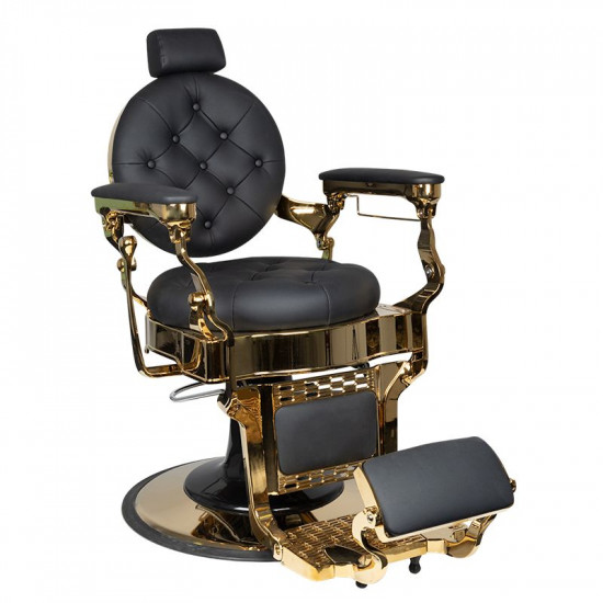 Barberske kreslo Gabbiano Claudius Gold čierne Barberske kreslo Gabbiano Claudius Gold čierne