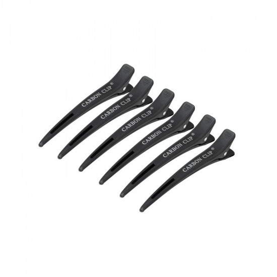 Kadernícke klipsy do vlasov Carbon E-15 čierne 11,5 cm, 6 ks Kadernícke klipsy do vlasov Carbon E-15 čierne 11,5 cm, 6 ks