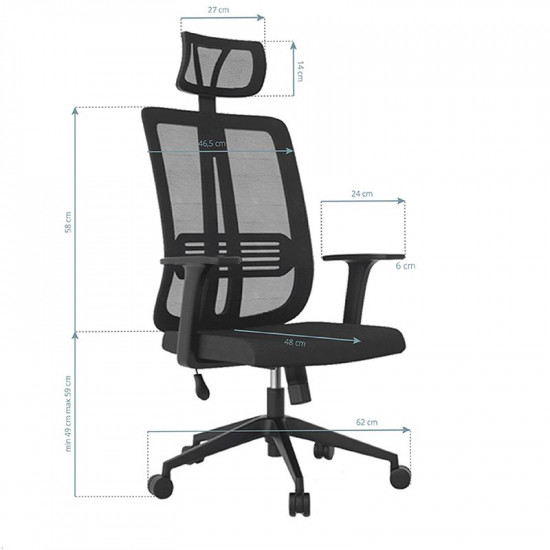 Kancelárska stolička Max Comfort 5 H čierna Kancelárska stolička Max Comfort 5 H čierna