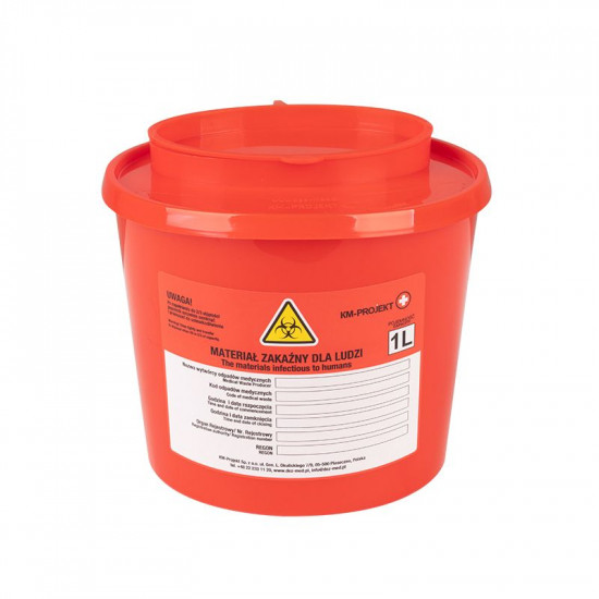 Nádoba na medicÍnsky odpad 1,0 l Nádoba na medicÍnsky odpad 1,0 l