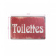 Dekoračná tabuľka Toilettes C014 Dekoračná tabuľka Toilettes C014