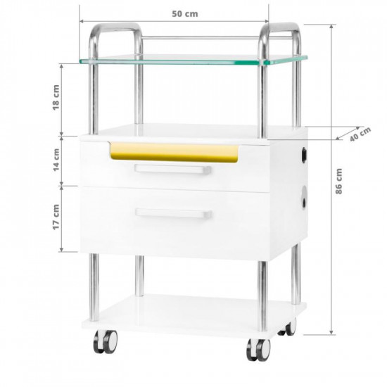 Pedikérsky stolík 6052 T biely Pedikérsky stolík 6052 T biely