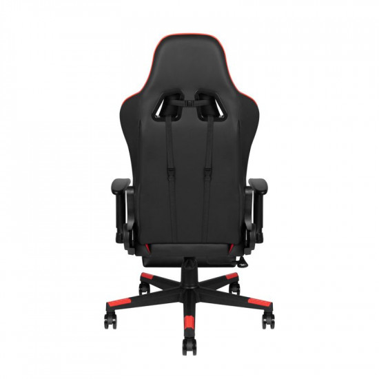 Herná stolička Premium 557 s podnožkou červená