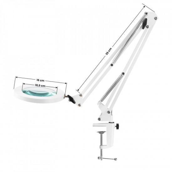 Kozmetická lupa lampa LED Glow 308 na stôl biela
