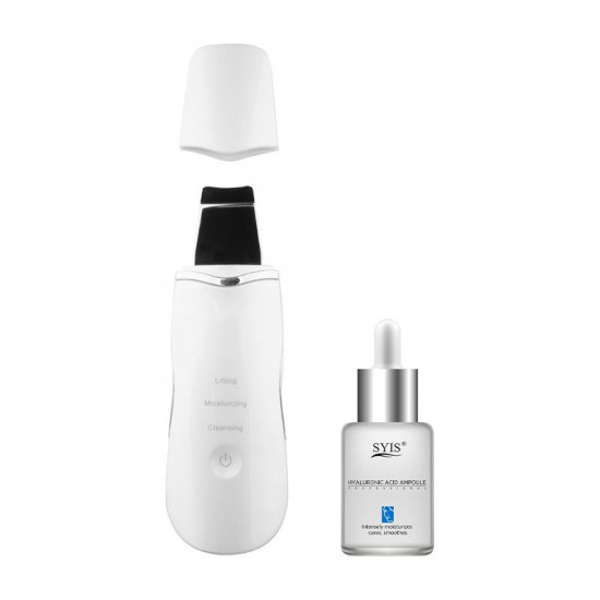 Kozmetický prístroj Mini Skin Scrubber + SYIS ampulka s kyselinou hyalurónovou 15 ml Kozmetický prístroj Mini Skin Scrubber + SYIS ampulka s kyselinou hyalurónovou 15 ml