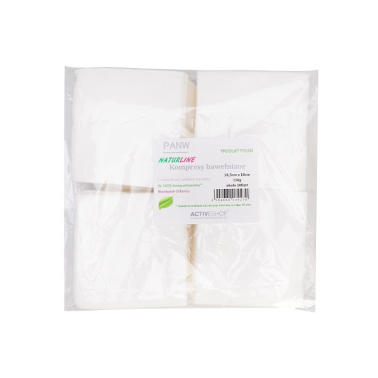 Naturline Bavlnené kompresy 150 g 16,5 cm x18 cm Naturline Bavlnené kompresy 150 g 16,5 cm x18 cm