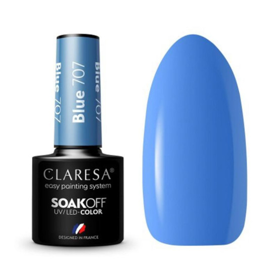 Claresa gél lak na nechty modrý 707 - 5 g Claresa gél lak na nechty modrý 707 - 5 g
