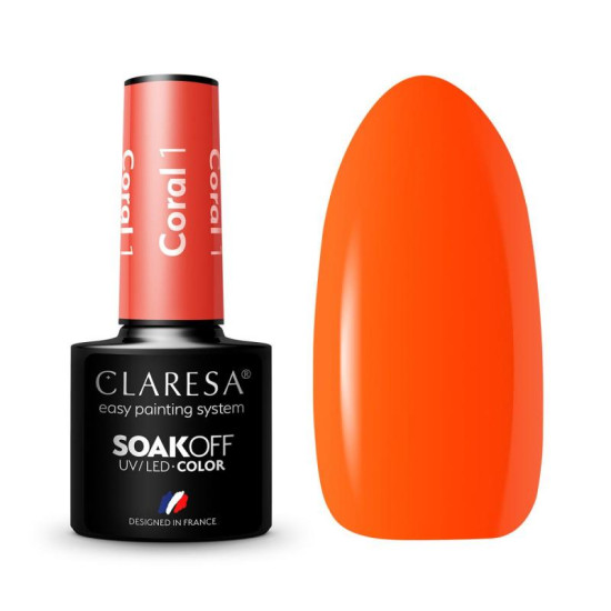 Claresa gél lak na nechty Coral 1 - 5 g
