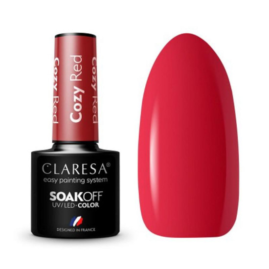 Claresa gél lak na nechty Cozy Red 5 g Claresa gél lak na nechty Cozy Red 5 g