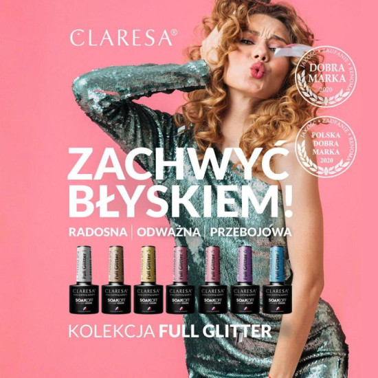 Claresa gél lak na nechty full glitter 1 5 g Claresa gél lak na nechty full glitter 1 5 g