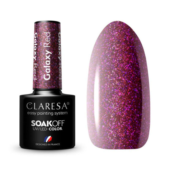 Claresa gél lak na nechty Galaxy Red 5 g Claresa gél lak na nechty Galaxy Red 5 g