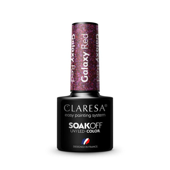 Claresa gél lak na nechty Galaxy Red 5 g Claresa gél lak na nechty Galaxy Red 5 g